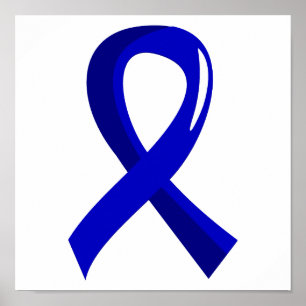 Colon Cancer Blue Ribbon 3 Poster