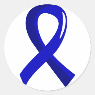 Colon Cancer Blue Ribbon 3 Runt Klistermärke