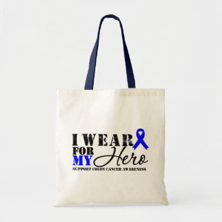Colon Cancer Hero Blue Ribbon Tygkasse