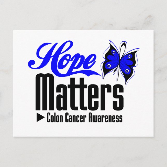 Colon Cancer HOPE MATTERS Vykort (Framsida)