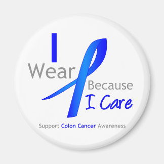 Colon Cancer I Bära Blue för jag bryr mig Magnet