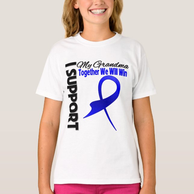 Colon Cancer I stöder min farmor T Shirt (Framsida)