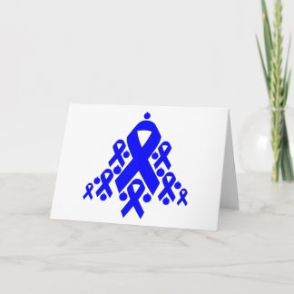 Colon Cancer-julribbon Träd Helgkort