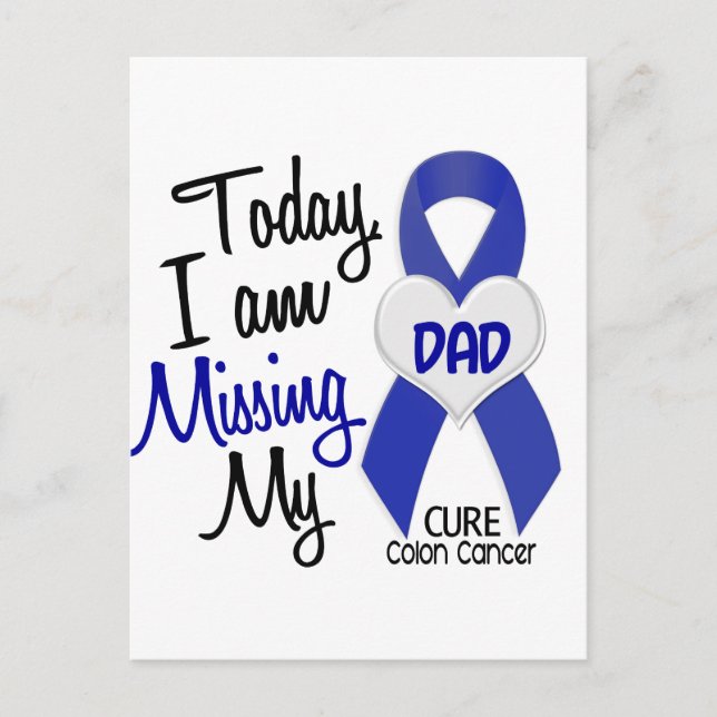 Colon Cancer MISSING MY PAPPA Vykort (Framsida)