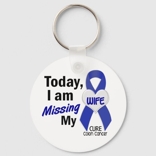 Colon Cancer MISSING MY WIFE Nyckelring (Framsida)