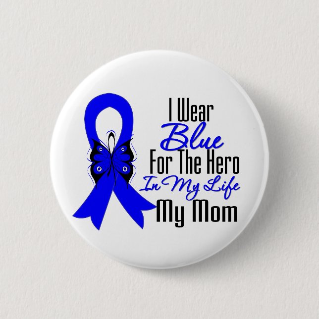 Colon Cancer Ribbon Hero My Mamma Knapp (Framsida)