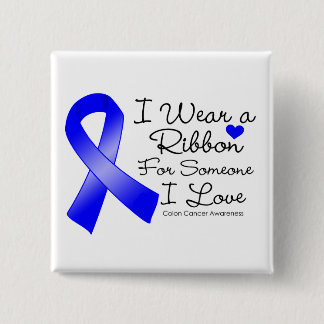Colon Cancer Ribbon Någon i Kärlek Knapp