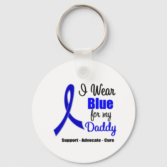 Colon Cancer Ribbon till pappa Nyckelring (Framsida)