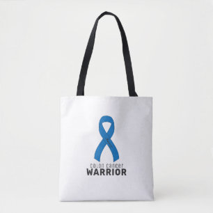 Colon Cancer Ribbon White Tote Bag Tygkasse