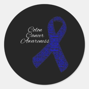Colon Cancer Shirts Colon Cancer Awareness Ribbon Runt Klistermärke