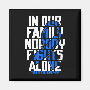 Colon Cancer stöder familjen Blue Colon Cancer Magnet