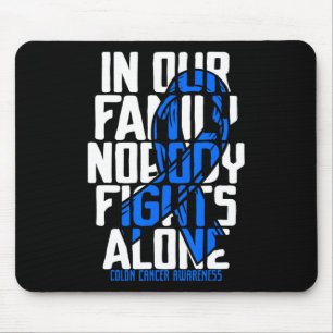 Colon Cancer stöder familjen Blue Colon Cancer Musmatta