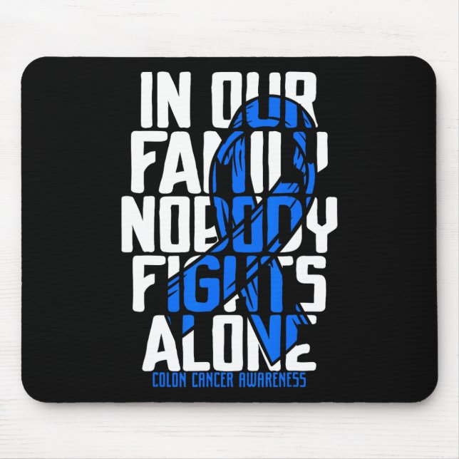 Colon Cancer stöder familjen Blue Colon Cancer Musmatta (Framsidan)