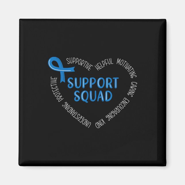Colon Cancer Support Squad Colon Cancer Awareness Magnet (Framsidan)