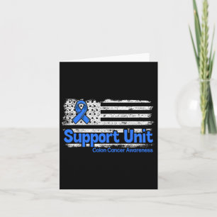 Colon Cancer Support Unit Flagga Blue Colon Cancer Kort