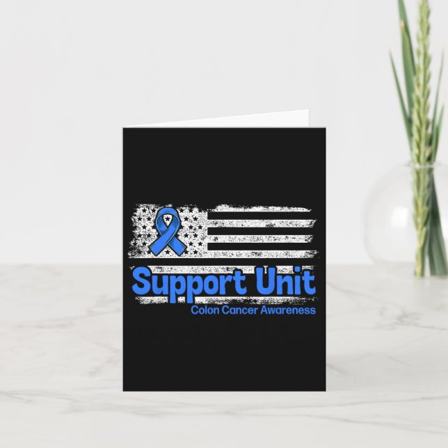 Colon Cancer Support Unit Flagga Blue Colon Cancer Kort (Framsida)