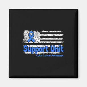 Colon Cancer Support Unit Flagga Blue Colon Cancer Magnet