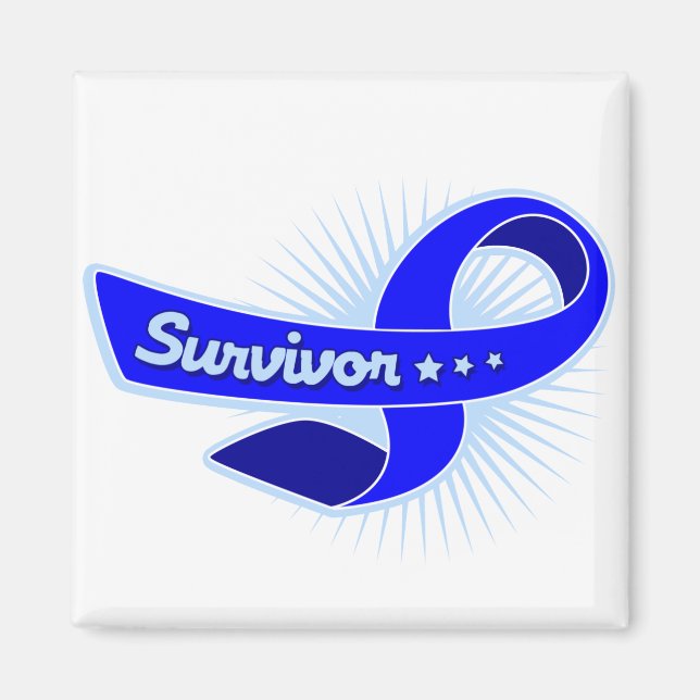 Colon Cancer Survivor Ribbon Magnet (Framsidan)