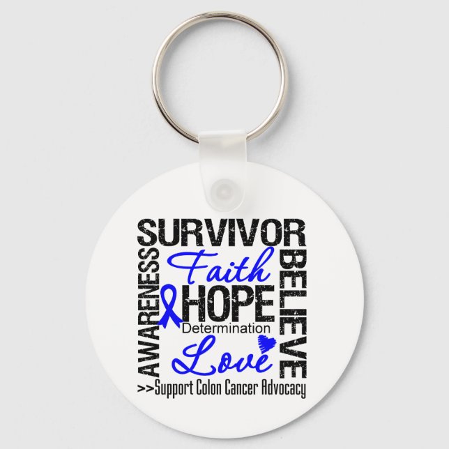 Colon Cancer Survivors Motto Nyckelring (Framsida)