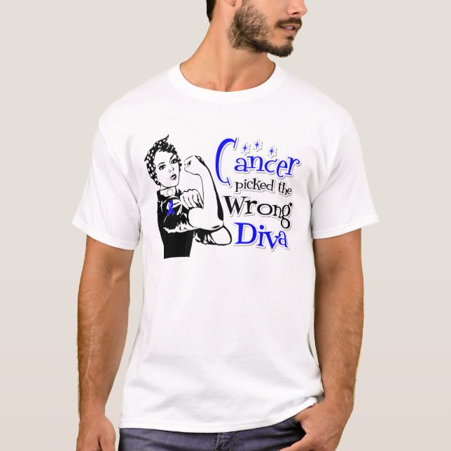 Colon Cancer valde fel diva T Shirt (Framsida)
