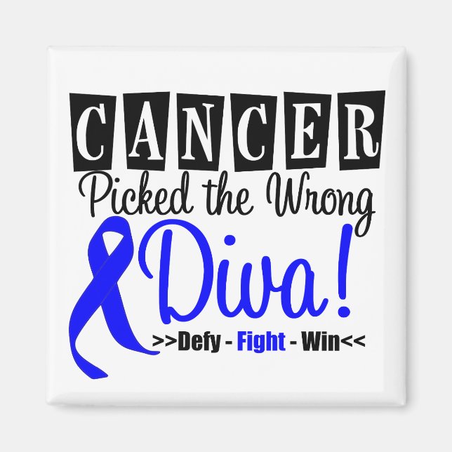 Colon Cancer valde fel diva v2 Magnet (Framsidan)