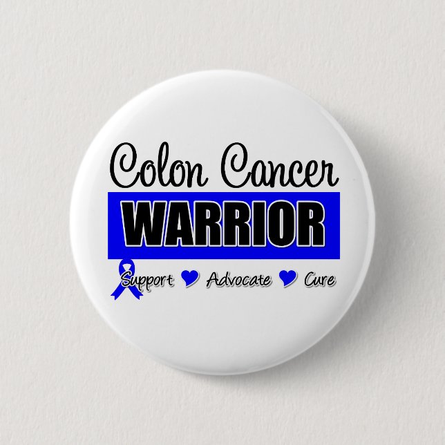 Colon Cancer Warrior Badge Knapp (Framsida)
