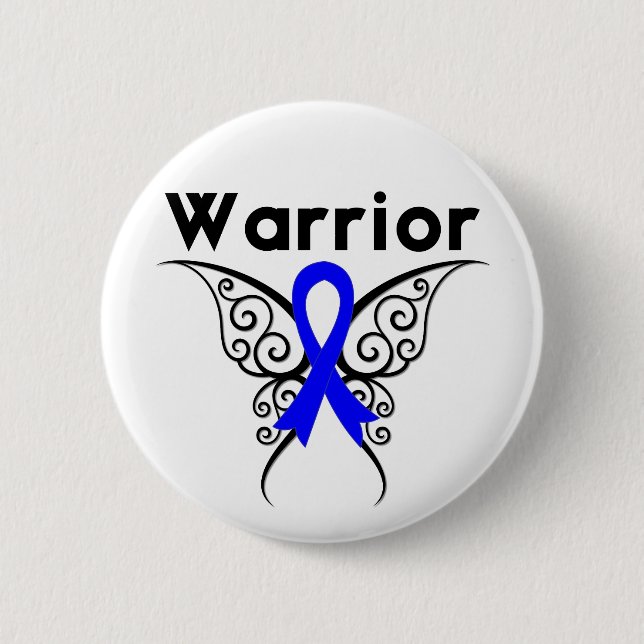Colon Cancer Warrior Butterfly Knapp (Framsida)
