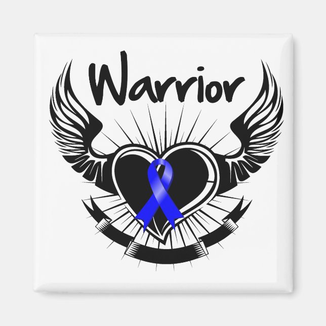 Colon Cancer Warrior Fighter Vingar Magnet (Framsidan)