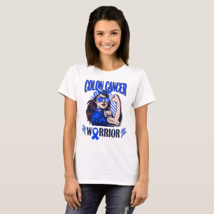Colon Cancer Warrior Tro och kamp T Shirt