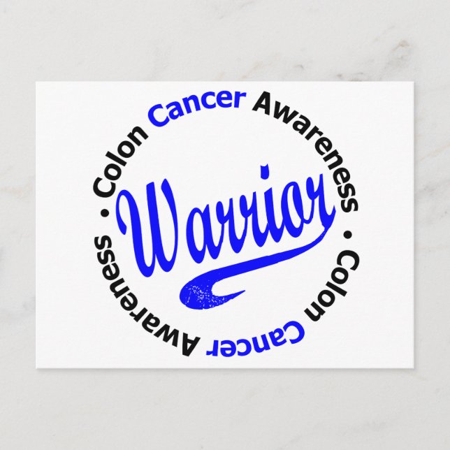 Colon Cancer Warrior Vykort (Framsida)