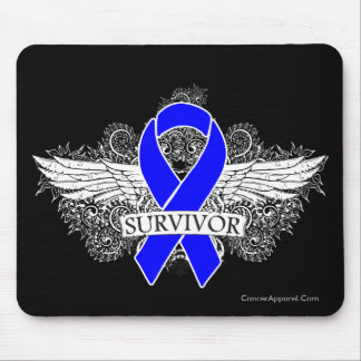 Colon Cancer Winged SURVIVOR Ribbon Musmatta