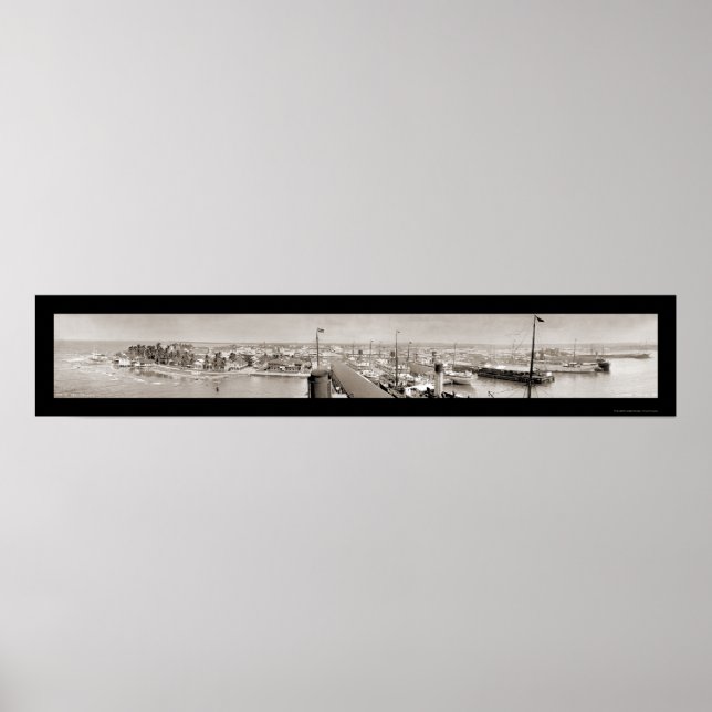 Colon, Panama och Fraktaser Photo 1913 Poster (Framsidan)