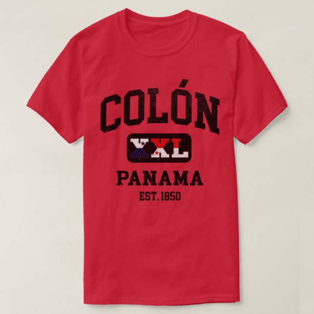 Colon Panama XXL Atletisk design T Shirt (Design framsida)