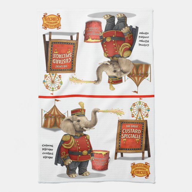 Colonel Klinger, custard slinger Kökshandduk (Vertikal)