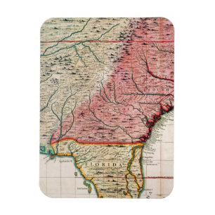 COLONIAL AMERICA KARTA, 1733 MAGNET