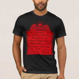 Colonial American Gravsten Skull Angel Bones T Shirt