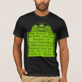 Colonial American Gravsten Skull Angel Bones T Shirt