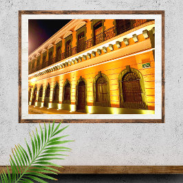 Colonial Architecture Colorful Mexico Poster