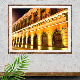 Colonial Architecture Colorful Mexico Poster