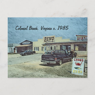 Colonial Beach, Virginia c. 1985 Vykort