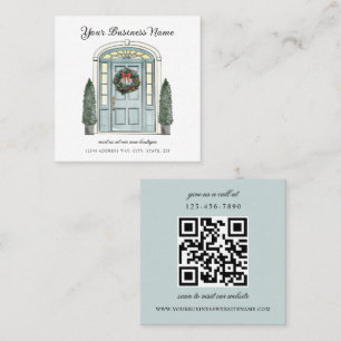 Colonial Door jul Boutique Fyrkantigt Visitkort