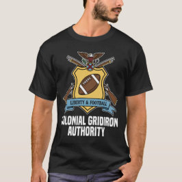 COLONIAL GRIDIRON AUTHORITY - NEW ENGLAND FOOTBALL T SHIRT