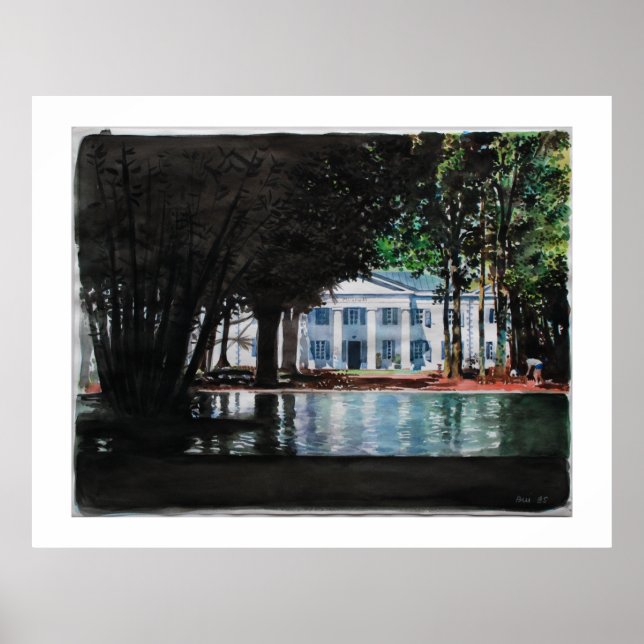 Colonial House Print, Poster Papper (projektionsyt (Framsidan)