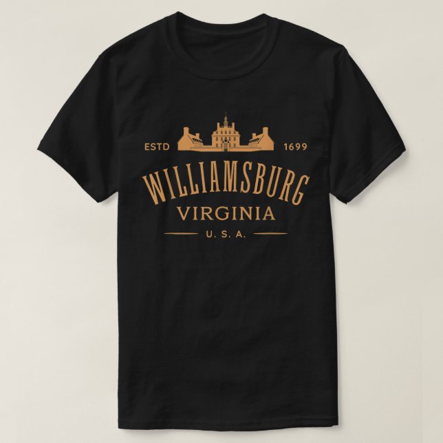 Colonial Williamsburg VA Design Williamsburg Virgi T Shirt (Design framsida)
