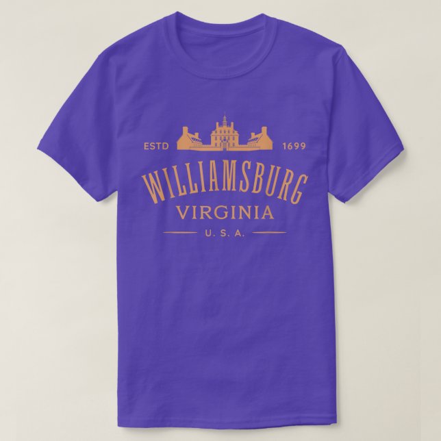 Colonial Williamsburg VA Design Williamsburg Virgi T Shirt (Design framsida)