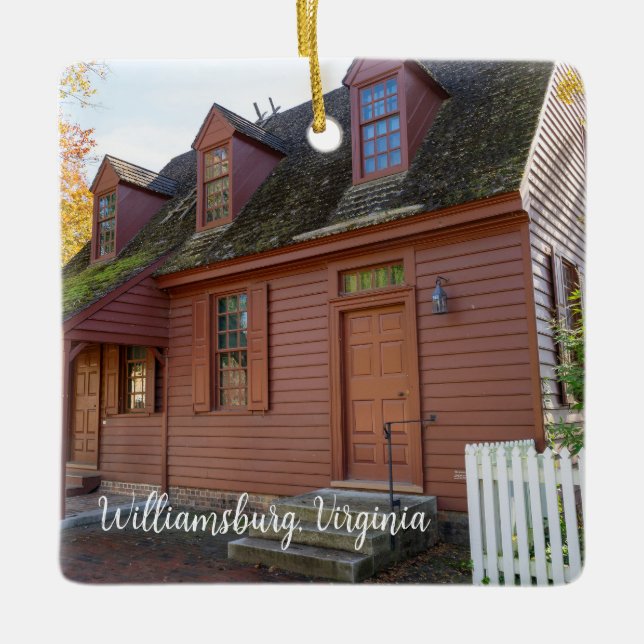 Colonial Williamsburg Virginia Julgransprydnad Keramik (Framsida)