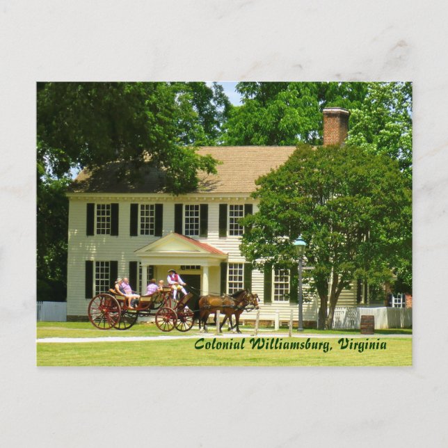 Colonial Williamsburg, Virginia Postcard Vykort (Framsida)