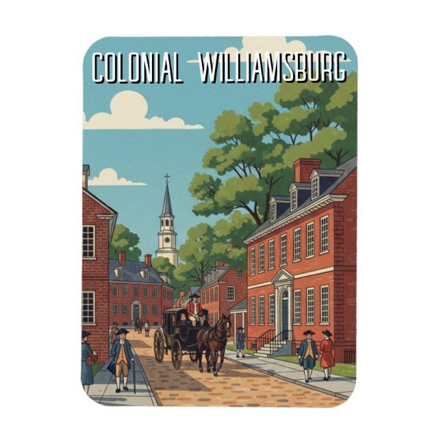 Colonial Williamsburg Virginia Resa Magnet (Vertikal)