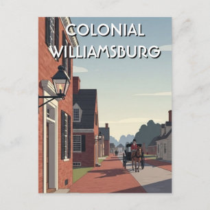 Colonial Williamsburg Virginia souvenir Vykort