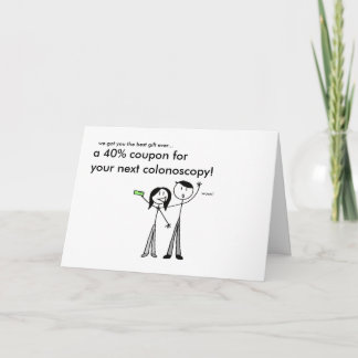 Colonoscopy-födelsedagskort Kort